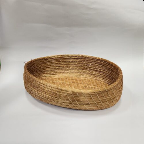 ##BANDEJA CAPIM DOURADO OVAL ALTA 26X18X7 CM   #