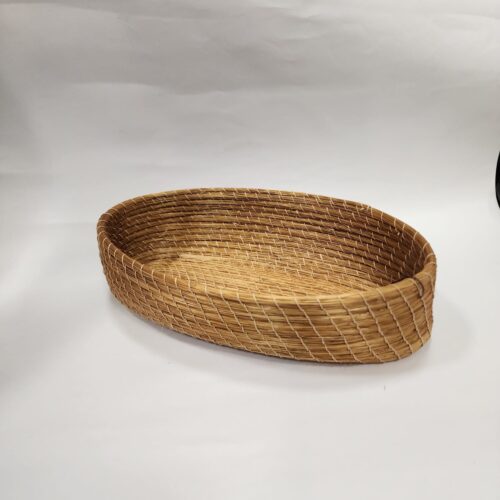 ##BANDEJA CAPIM DOURADO OVAL ALTA 25X14X6,5 CM   #