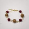 #CONJUNTO PULSEIRA + BRINCO CAPIM DOURADO C/ CRISTAL #
