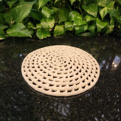 Porta-Panelas de Carnaúba Natural 20cm - Feito a Mão