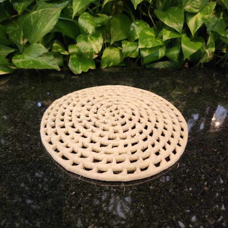 Porta-Panelas de Carnaúba Natural 20cm - Feito a Mão