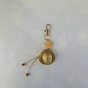Chaveiro Chapéu de Capim Dourado com Mosquetão