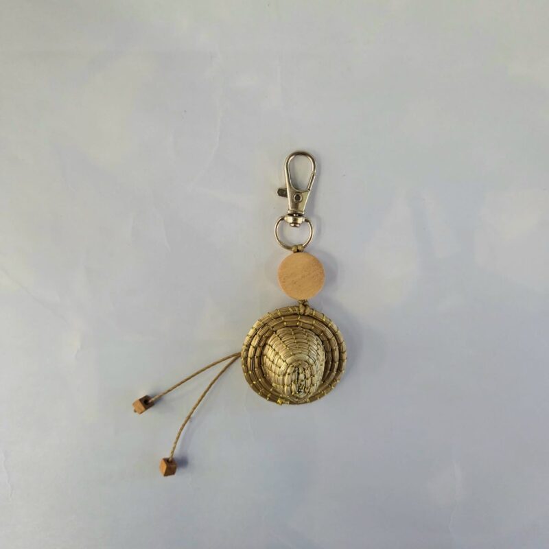 Chaveiro Chapéu de Capim Dourado com Mosquetão
