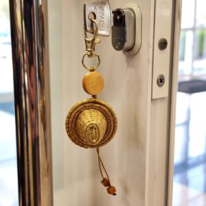 Chaveiro Chapéu de Capim Dourado com Mosquetão