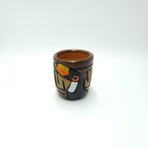 Copinho de Ceramica fauna Tucano escrita Jalapão