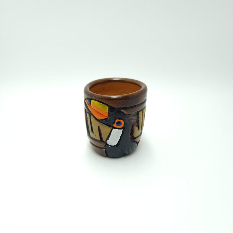 Copinho de Ceramica fauna Tucano escrita Jalapão