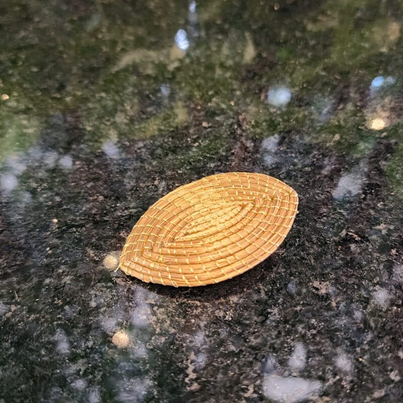 Presilha de Cabelo folha de Capim Dourado