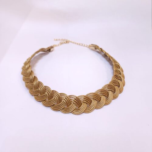 Gargantilha de Capim Dourado Seleçao tranças Luxo