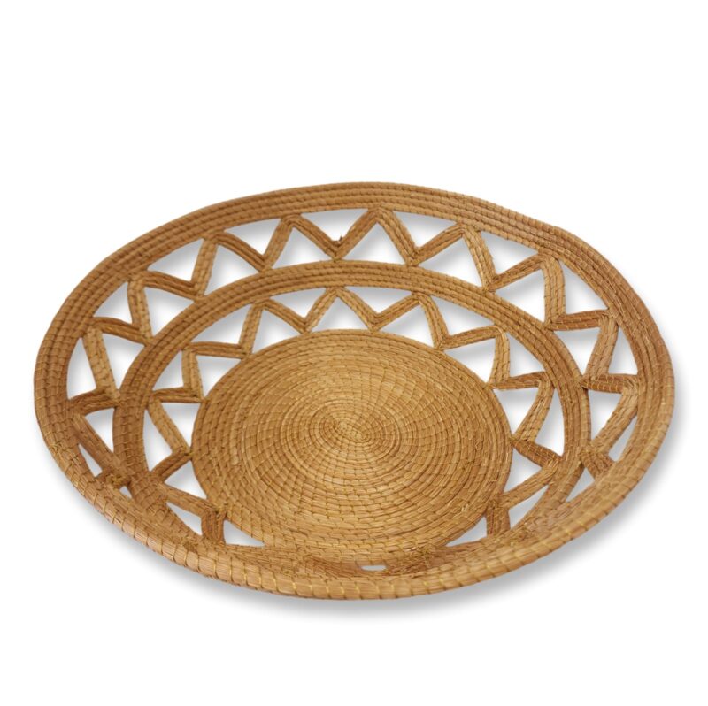 Cesta Capim  Dourado Linha Dourada Aberta 34 x 13cm