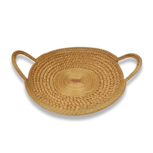 Cesta Capim Dourado Fechada com alça 40 x 31 x7cm