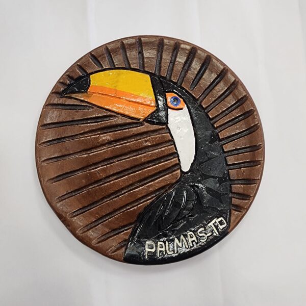 Prato de Ceramica fauna escrita Palmas-TO