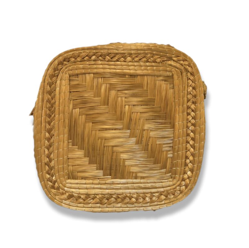 Bolsa de Capim Dourado Quadrado tapeti com alça