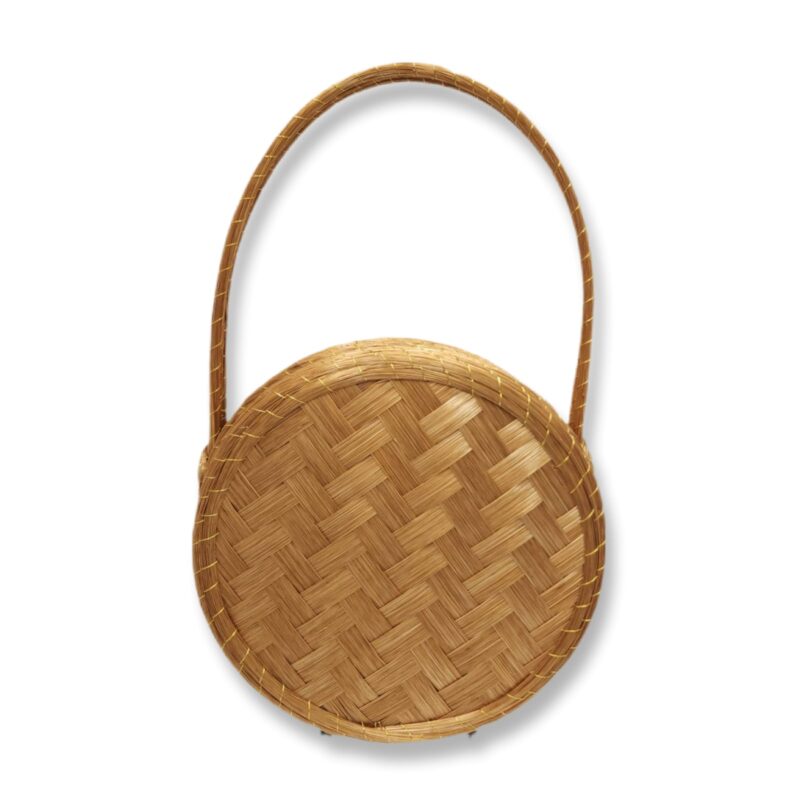 Bolsa de Capim Dourado coleçao Tapeti com alça Fixa