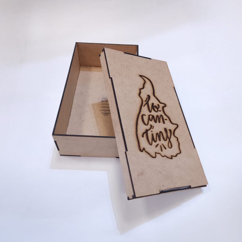Caixa de MDF com Mapa + Escrita TO 24x14x7