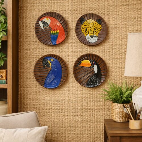 Prato de Parede de Ceramica Fauna Tocantins