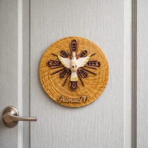 Divino de parede Resina + Esplendor com mandala capim Dourado