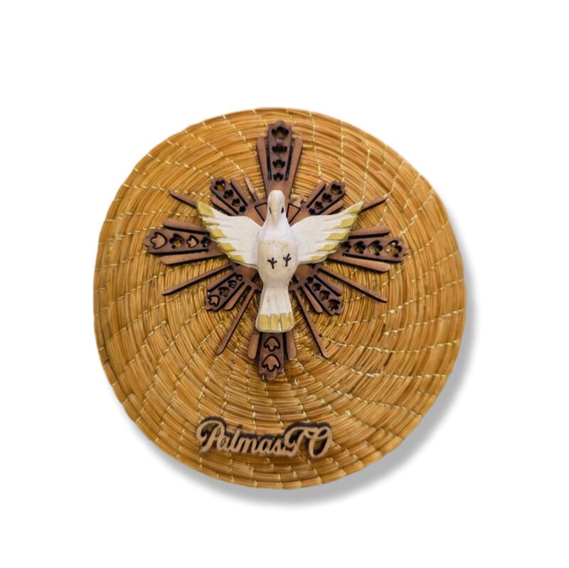 Divino de parede Resina + Esplendor com mandala capim Dourado