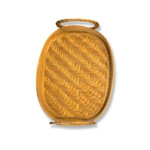 Bandeja Capim Dourado tapeti oval c/alça Grande