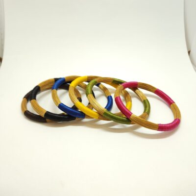 Pulseira de Capim Dourado Colorida