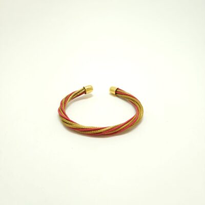 Pulseira de Capim Dourado Trançado Colorido
