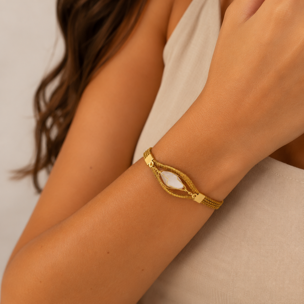 Pulseira de Caim Dourado