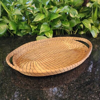 BANDEJA CAPIM DOURADO LINHA PRETA 33X20X3M
