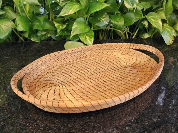 BANDEJA CAPIM DOURADO LINHA PRETA 33X20X3M