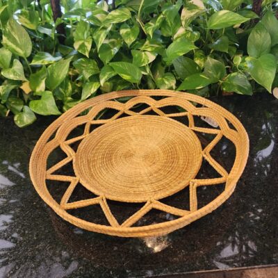 #CESTA CAPIM DOURADO GRANDE ABERTA 40X40X3