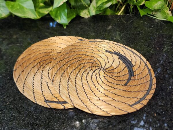 ##MANDALA C.D  TRABALHADA NA LINHA PRETA 20CM #