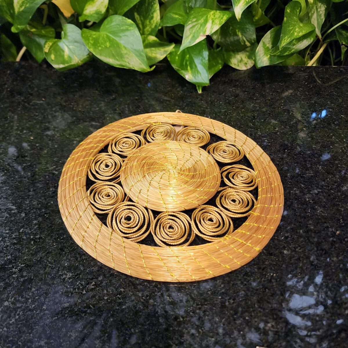 Mandala de Capim Dourado detalhada Rosas
