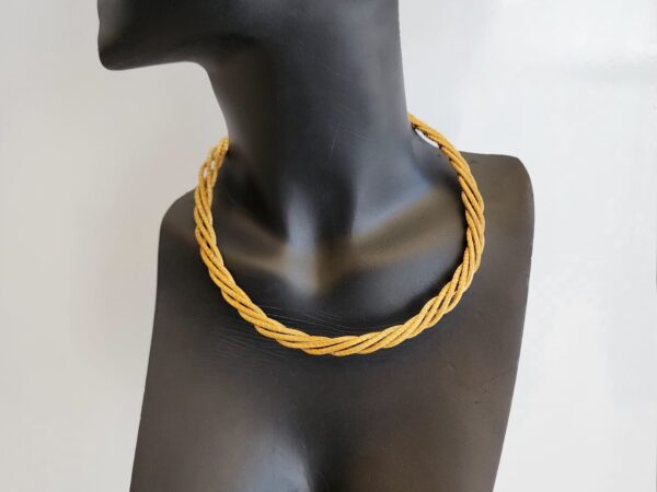 ##COLAR GARGANTILHA C.DOURADO TRANÇADO