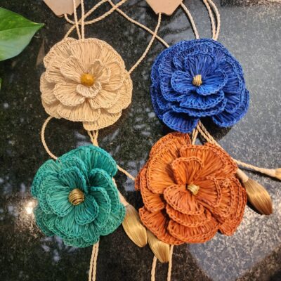 ##COLAR FIBRA DE BURITI + FLOR DE FIBRA DE BURITI#