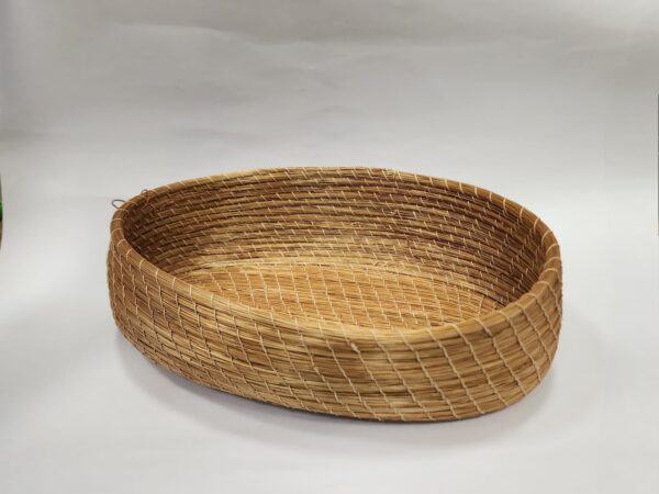 ##BANDEJA CAPIM DOURADO OVAL ALTA 26X18X7 CM   #