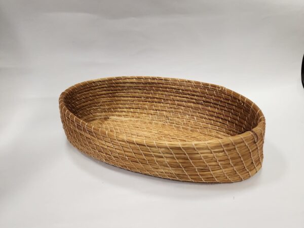 ##BANDEJA CAPIM DOURADO OVAL ALTA 25X14X6,5 CM   #