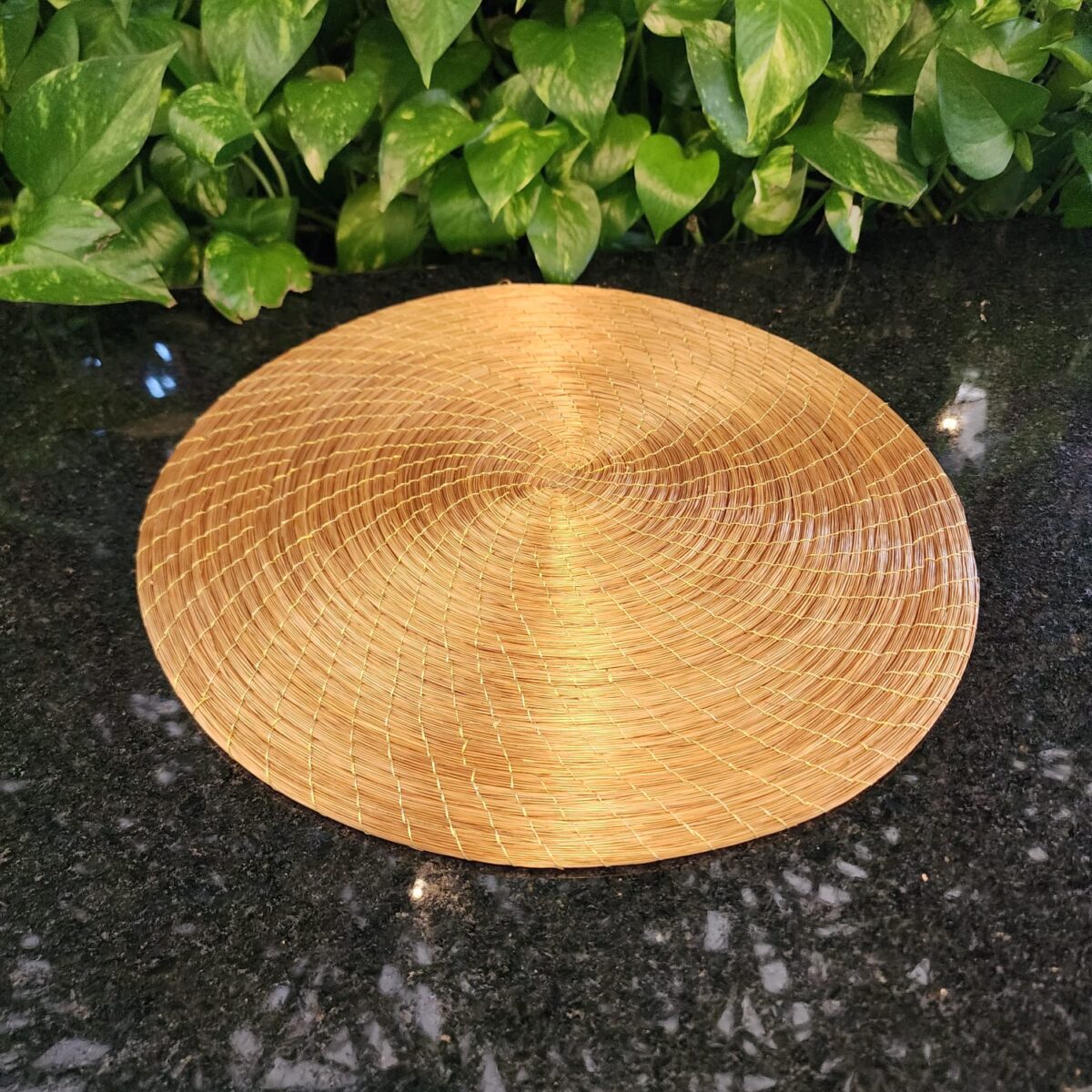 Mandala de Capim Dourado Linha Dourada 35cm