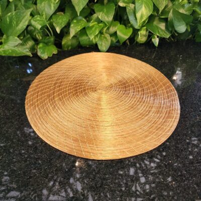 Mandala de Capim Dourado Linha Dourada 35cm