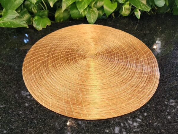 Mandala de Capim Dourado Linha Dourada 35cm