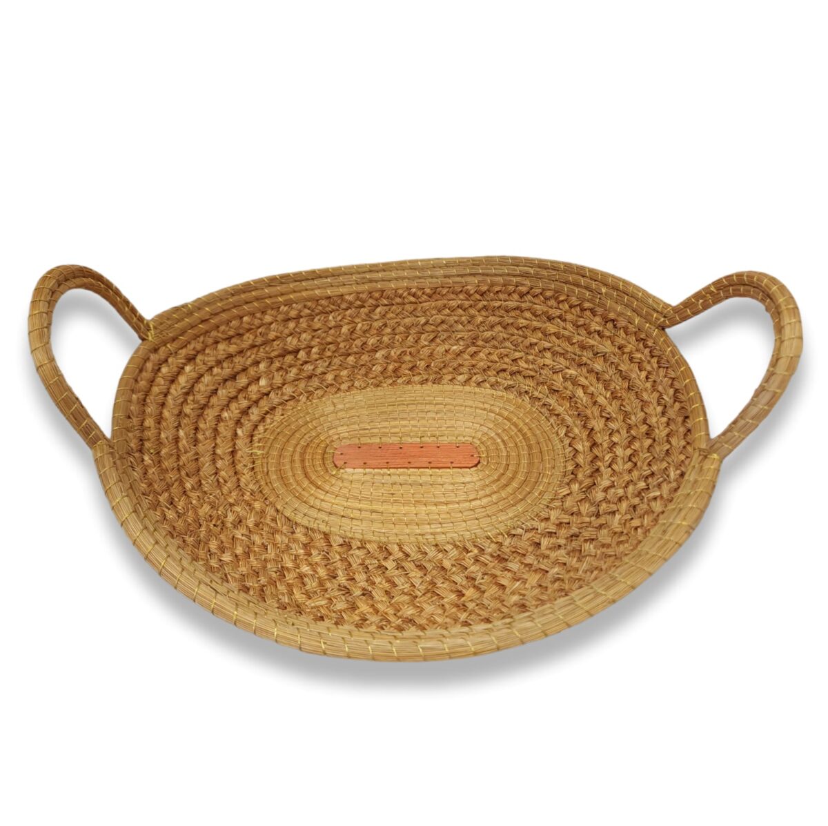 Cesta Capim Dourado Fechada com alça 46 x 31 x 8cm
