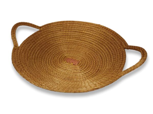 Cesta Capim Dourado Fechada com alça 37 x 30 x 7cm