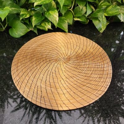 Mandala de Capim Dourado Linha Preta  33cm