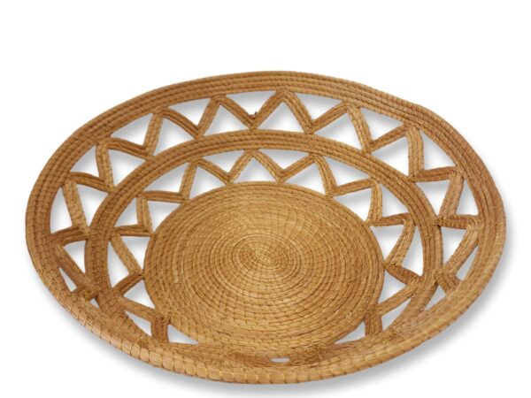 Cesta Capim  Dourado Linha Dourada Aberta 34 x 13cm
