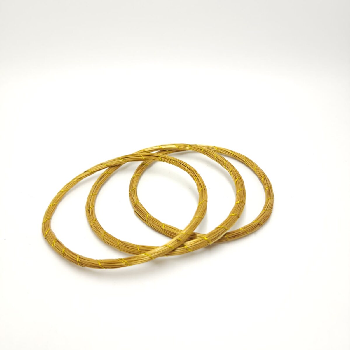 Pulseira de Capim Dourado Linha Dourada om 3 Unidades